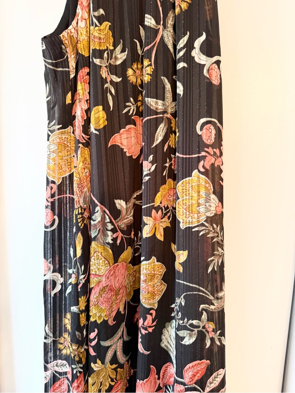 Luxology Black Floral Maxi Dress with Multicolor Blooms - Picture 3 of 5
